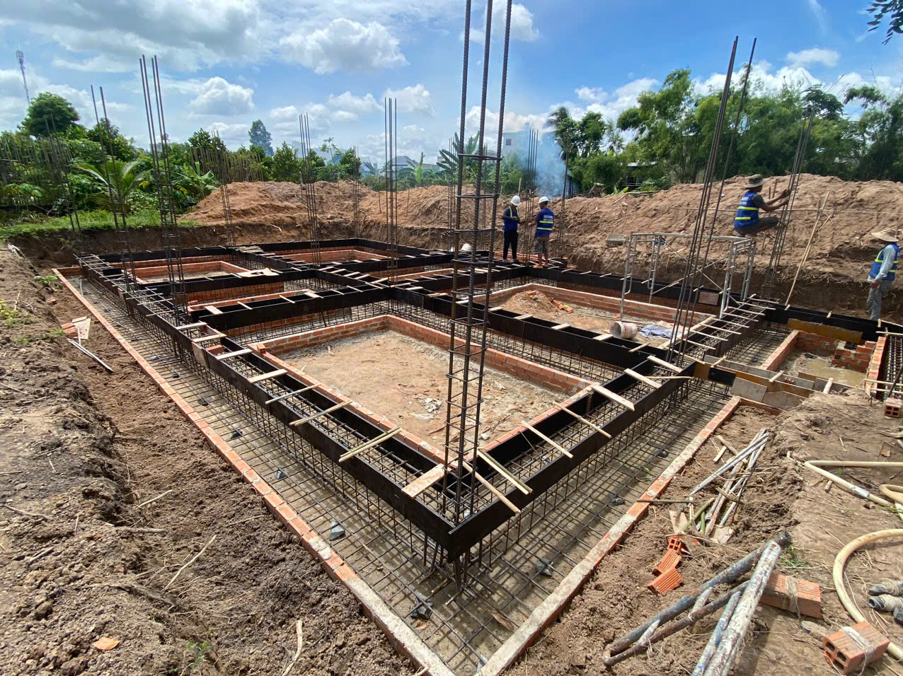 Cốt thép cột móng toàn cảnh nhà mái Nhật Bình Dương – GeoHome