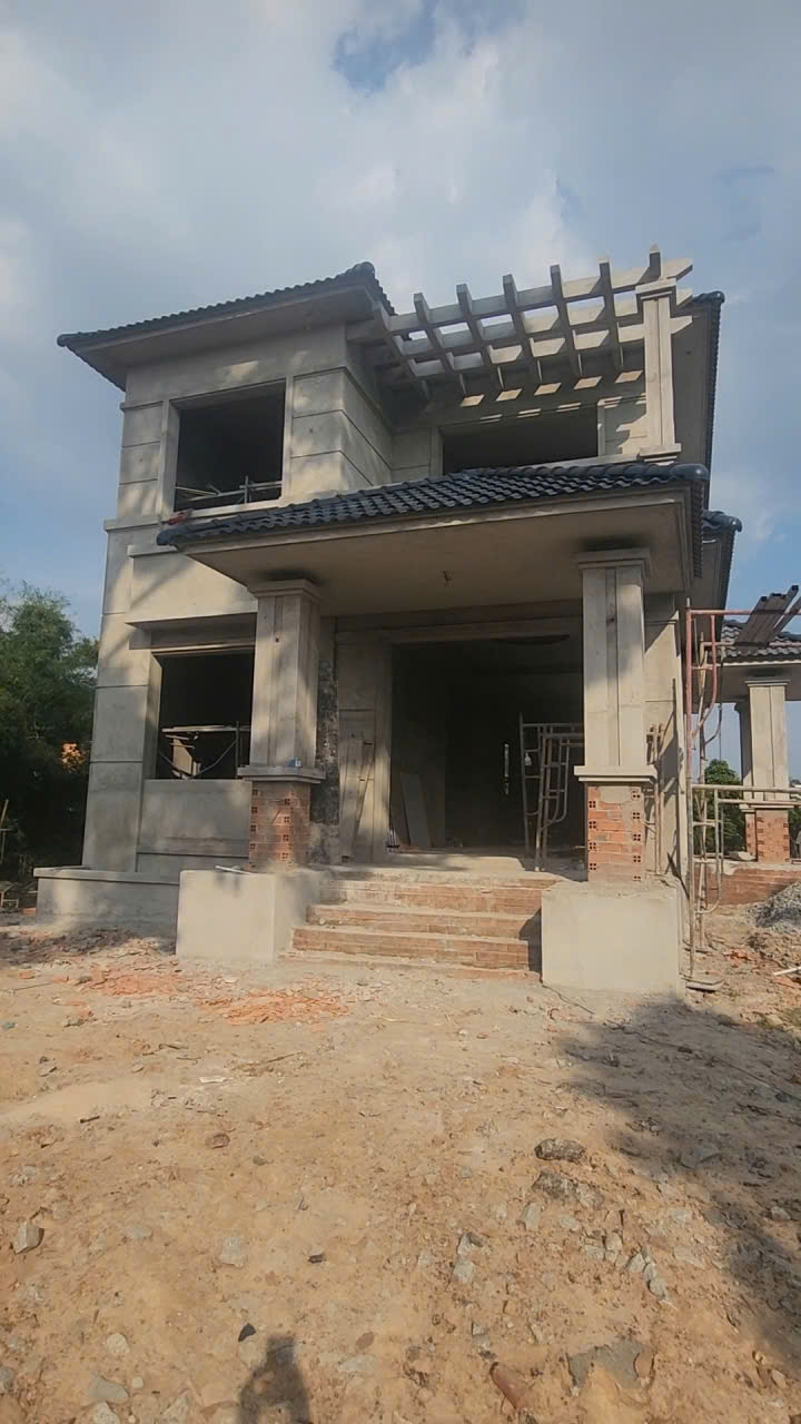 Toàn cảnh nhà anh Hà mái Nhật 2 tầng Bình Dương – GeoHome